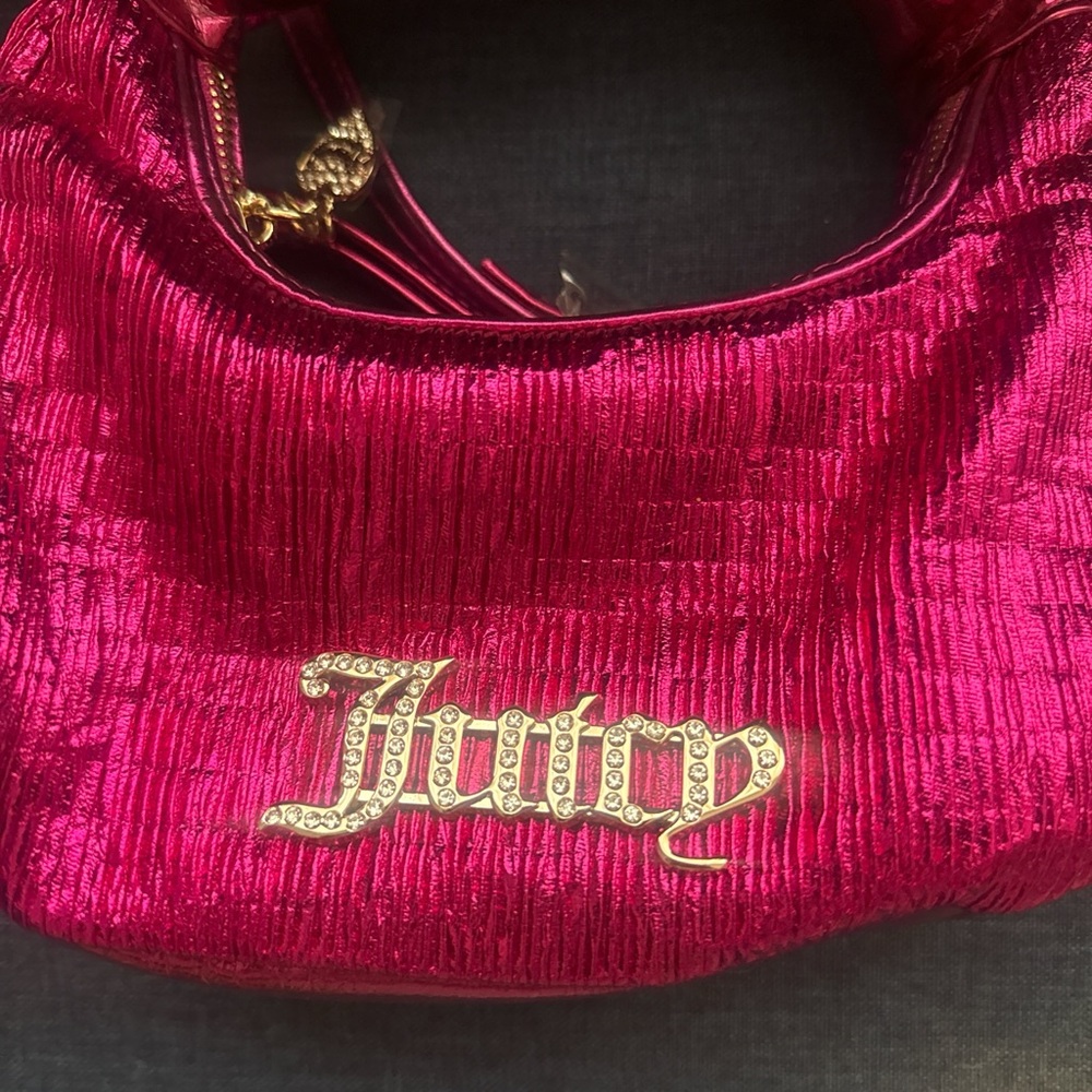 Juicy Couture Fuchsia Shoulder Bag with Gold Details - Picture 2 of 3